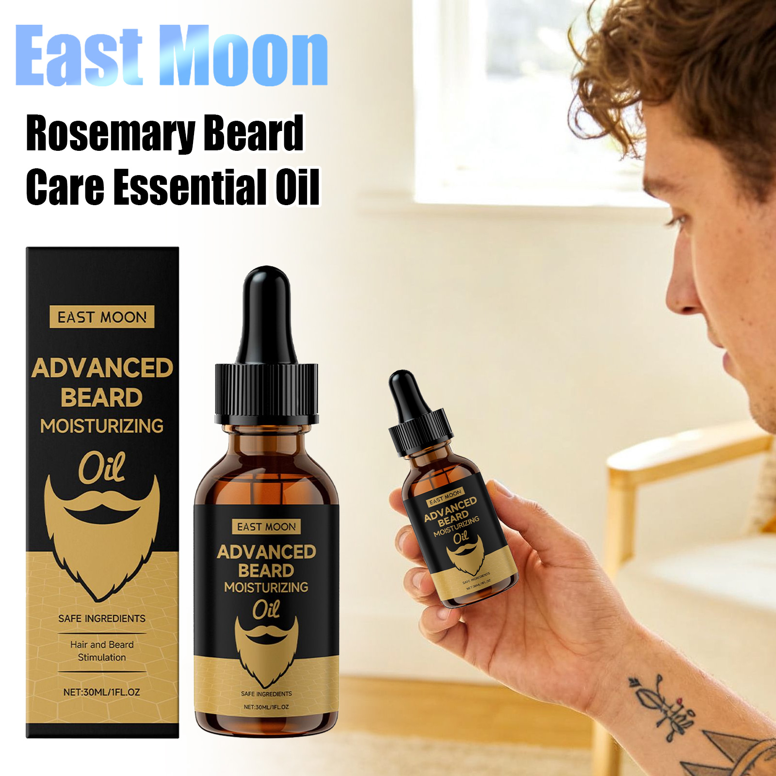 Beard Oil Growth - Olejki do brody East Moon Rosemary,