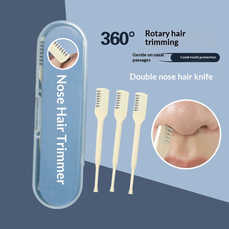 Men'S Grooming Hair Removal - Dwustronny ręczny trymer do nosa 360