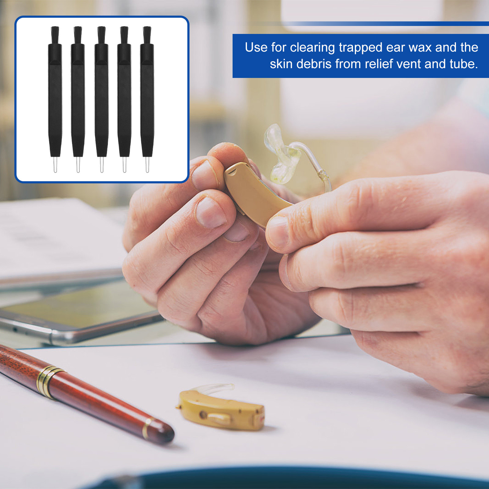 Ear Wax Remover - 5 szt. Narzędzi do czyszczenia aparatów
