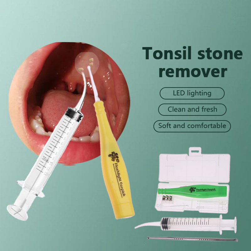 Ear Wax Remover - Narzędzia do usuwania kamieni migdałkowych, lampa
