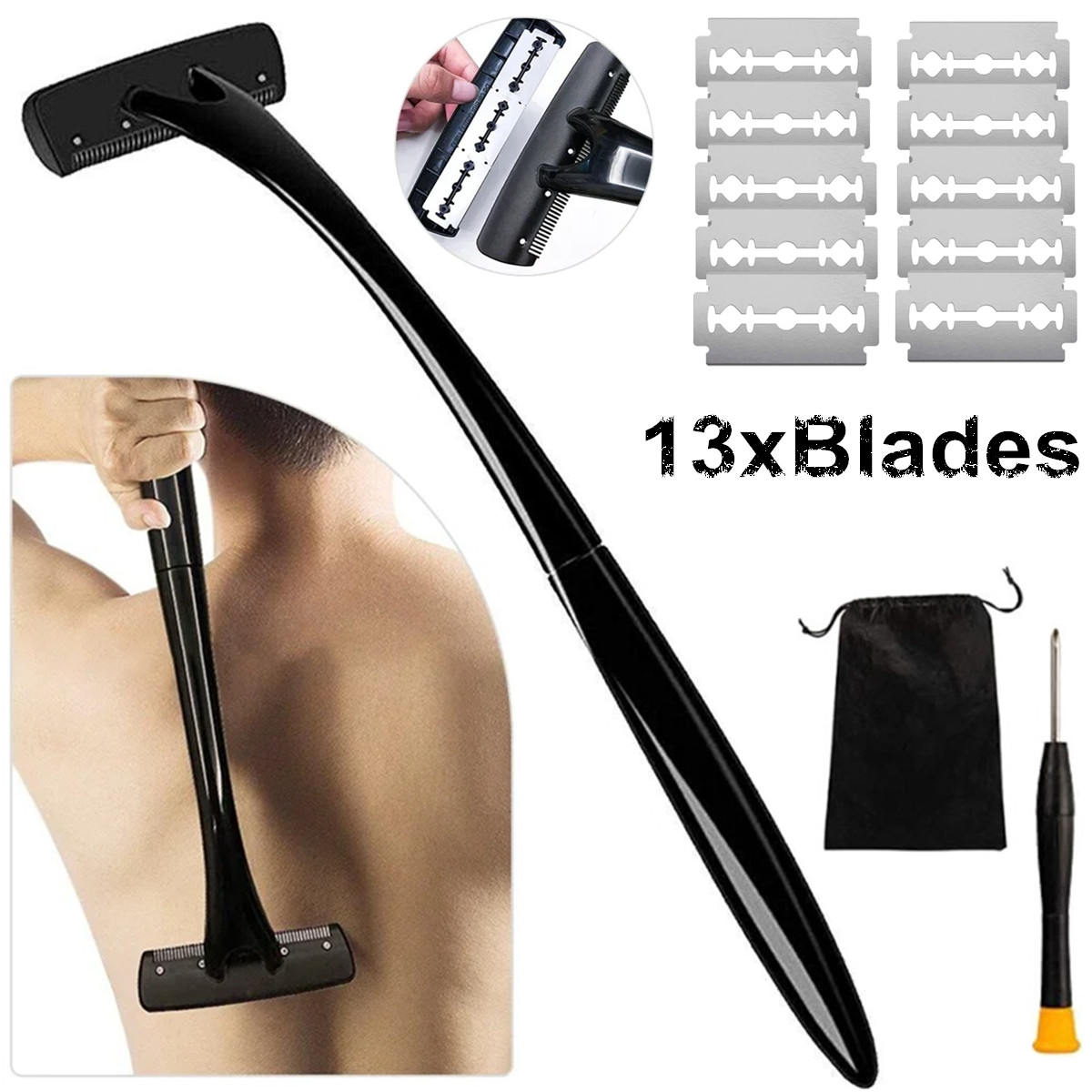 Men'S Grooming Hair Removal - Długa maszynka do golenia pleców dla
