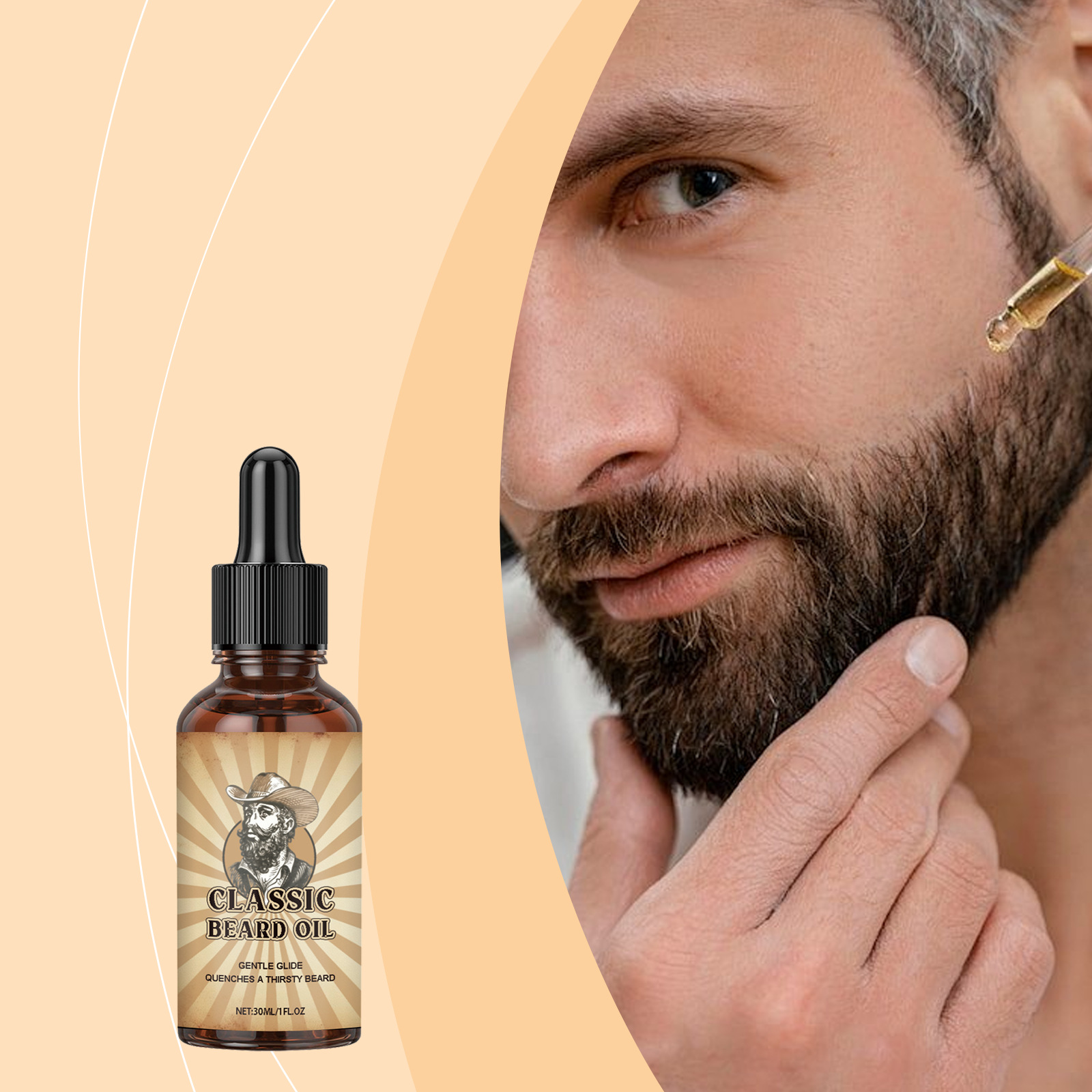Beard Oil Growth - Olejek do pielęgnacji zarostania brody, poprawiający
