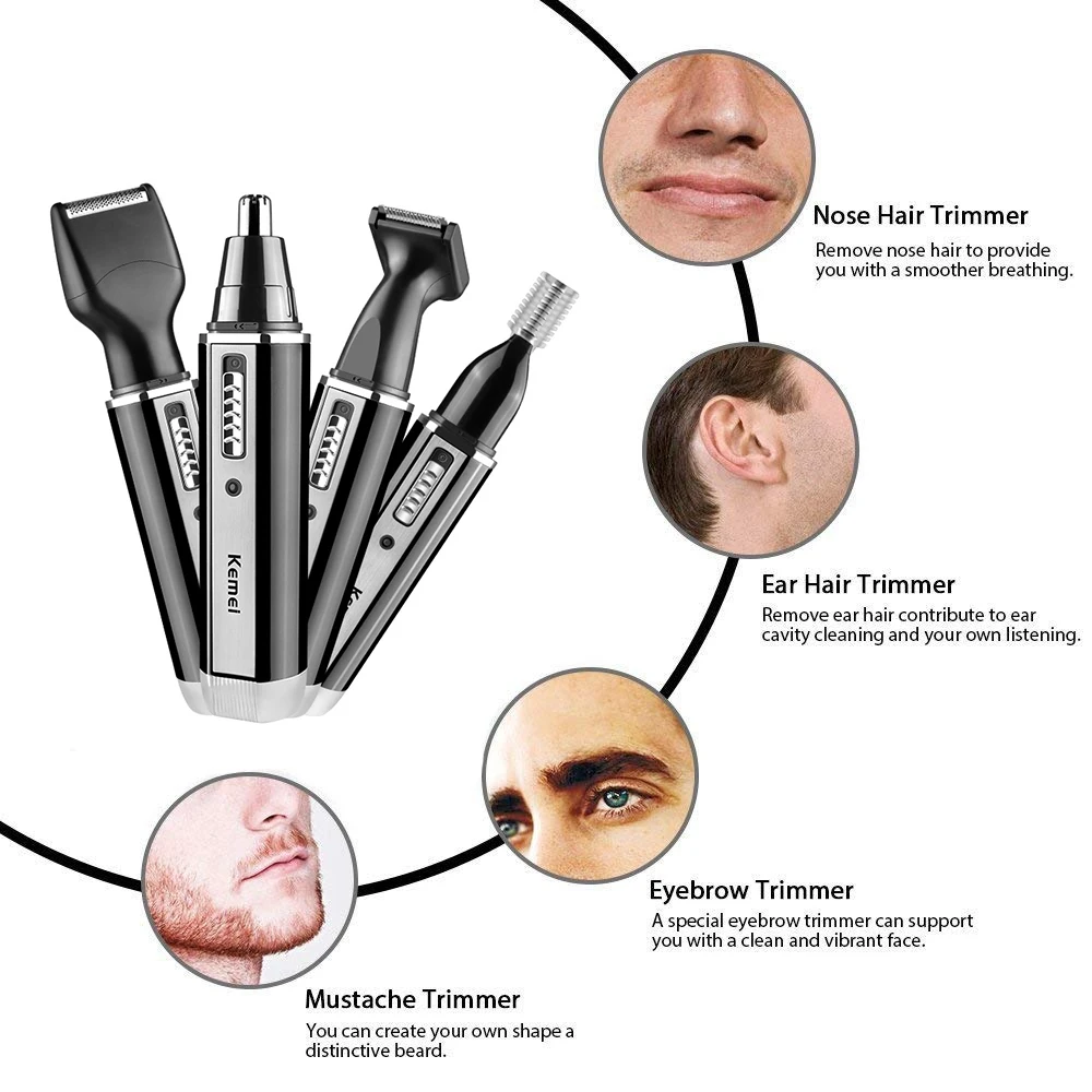 Kemei akumulatorowa elektryczn – Men'S Grooming Nose Hair Trimmer recenzja i cena