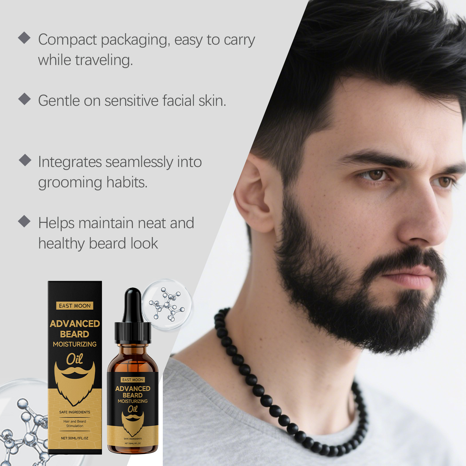 Olejki do brody East Moon Rose – Beard Oil Growth recenzja i cena