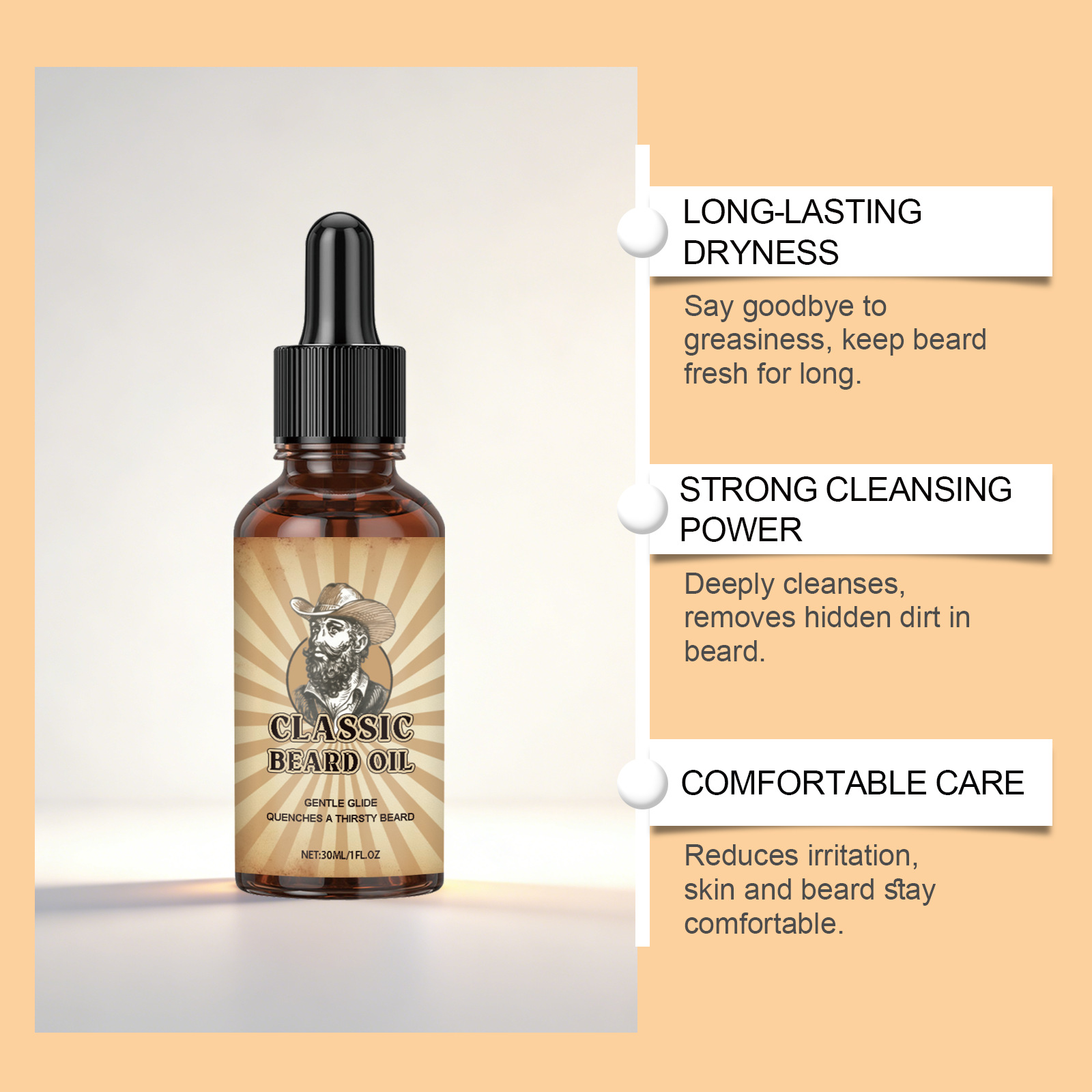 Olejek do pielęgnacji zarostan – Beard Oil Growth recenzja i cena